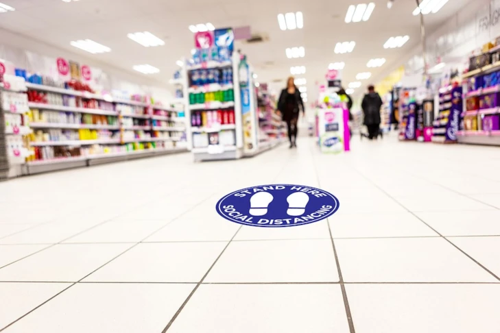 Social Distancing Floor Graphics