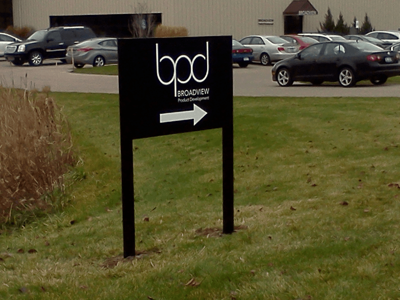 Cut vinyl on painted metal cabinet