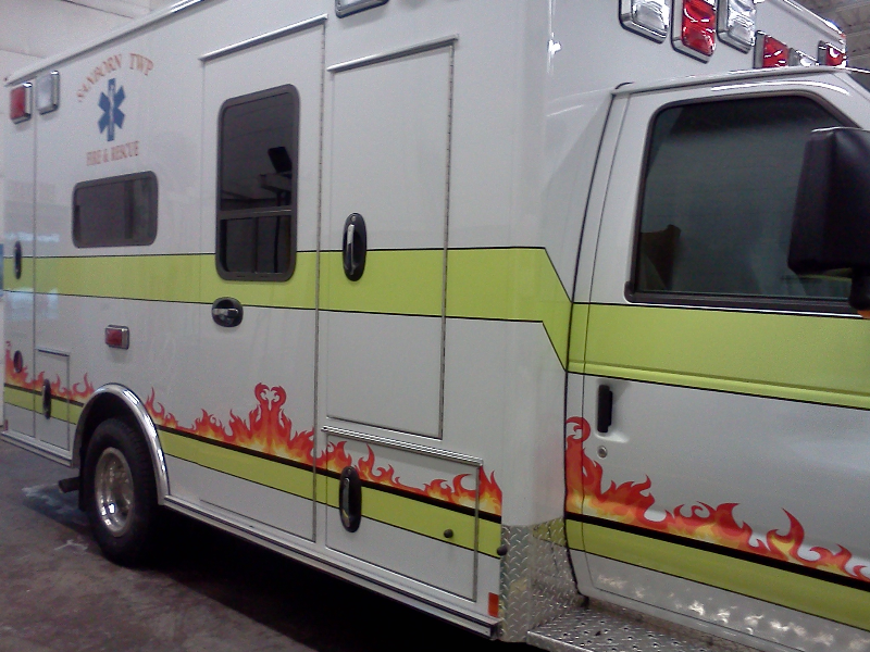 Digitally printed graphics with lamination and cut vinyl.