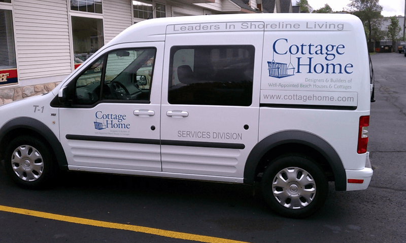 Cut vinyl and Digital printed perforated vinyl with optically clear lamination.