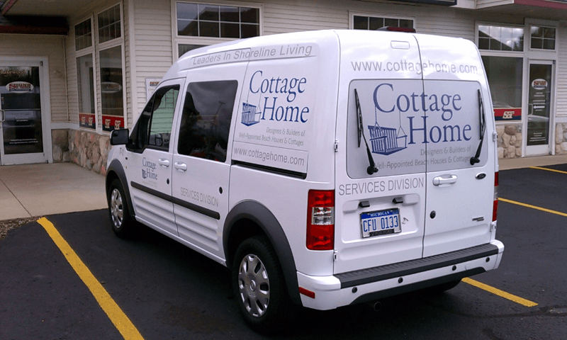 Cut vinyl and Digital printed perforated vinyl with optically clear lamination.