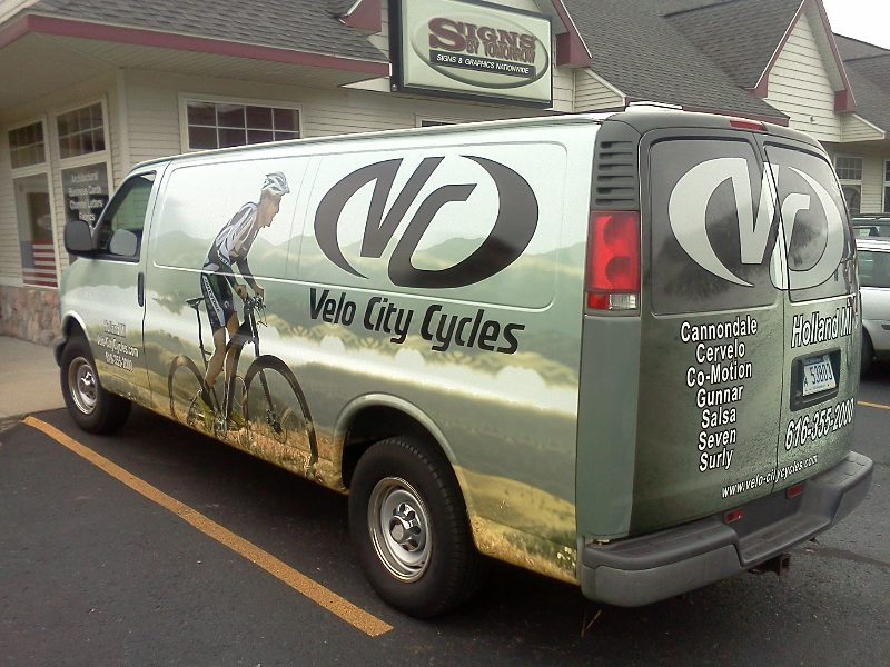 Digitally printed vinyl w/ lamination.