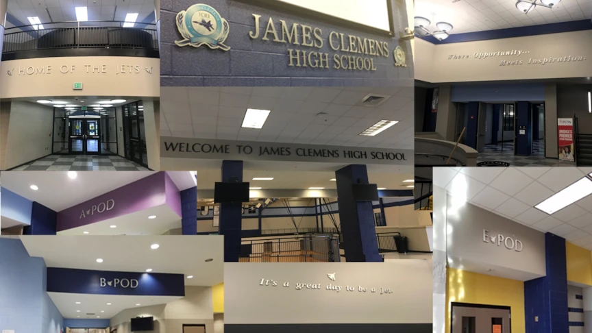 High School Dimensional Signs