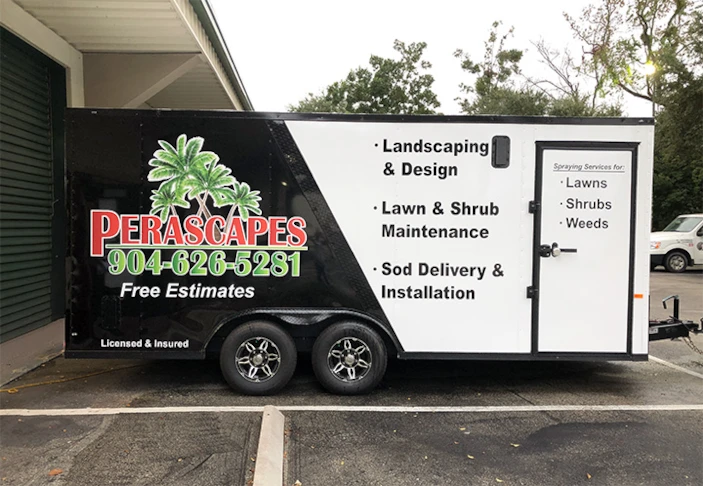 Partial Trailer Wrap and Vinyl Lettering