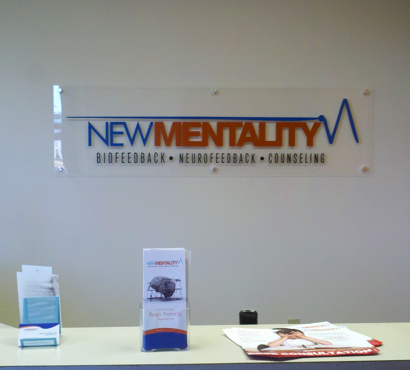 raised acrylic letters on clear acrylic