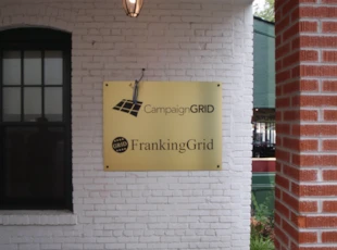 Campaign Grid Gold Aluminum Plaque