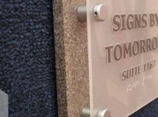 Custom ADA Acrylic Braille Sign for Signs By Tomorrow in Rockville, MD