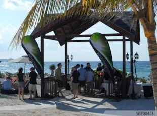 Business Meeting Custom Feather Teardrop Banner