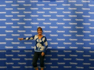 Large Fabric Print Step & Repeat Backdrop Banner for the Discovery Channel