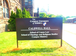 Post & Panel for the Catholic University of America in Washington, DC