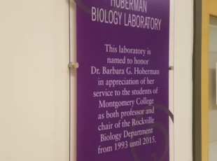 Dedication Plaque for Laboratory at Montgomery College