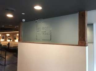 Custom Cut Privacy Film for George's Chophouse in Bethesda, MD 