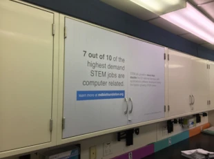 Vinyl Decals on Cabinets for MDBio in Maryland