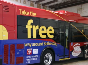 Vehicle Graphics for the Bethesda Circulator in Bethesda, MD.