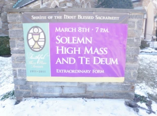 Exterior Banner for Blessed Sacrament 