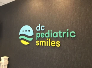 Painted Acrylic Dimensional Lettering for DC Pediatric Smiles