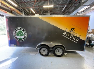Full wrap custom vinyl installed for trailer