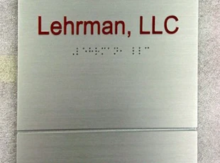 Brushed Silver Metal Suite Sign with Raised Text