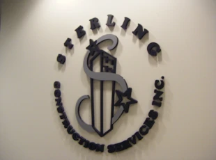 3D logo design sign wall mounted custom cut sign