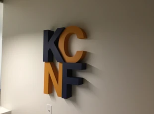 multi depth dimensional 3d logo lobby sign