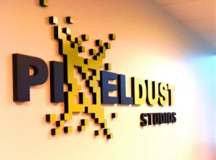 3d logo lobby sign custom print and mounted