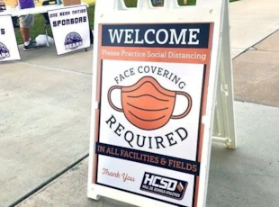 event signs double sided custom print a frame mask required covid 19
