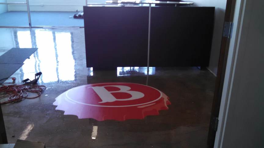 Contour Cut graphics with special floor over-laminate.