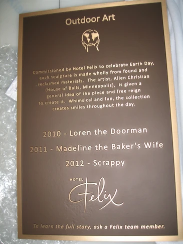 Custom Cast Bronze Plaque.