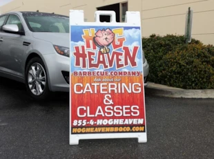 a frame sign, hog heaven, julian, signs by tomorrow, murrieta, southern california