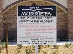 Signs By Tomorrow public hearing notice, City of Murrieta Public Hearing Sign, public hearing notices, riverside county public hearing notice