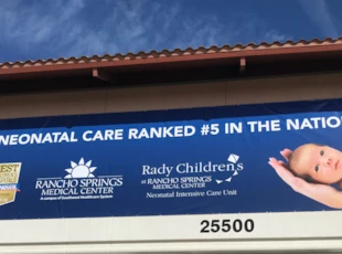 vinyl banner, signs by tomorrow, inland valley, southern california, custom, rancho springs medical center, temecula, murrieta