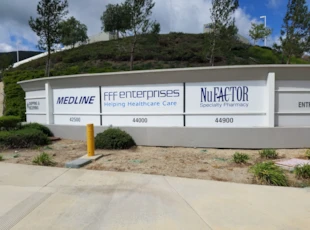 Large Illuminated Monument Signs @ Medline, NuFactor, FFF Facility, Temecula