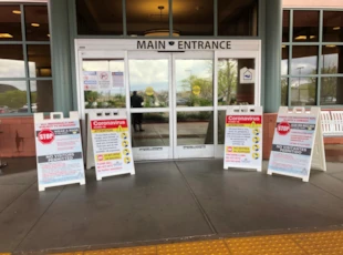 Coronavirus (COVID-19) Signage | A-frame Signs | Healthcare | Wildomar