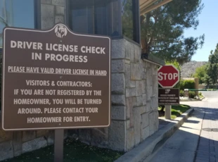 Bear Creek Entry Instructions Sign