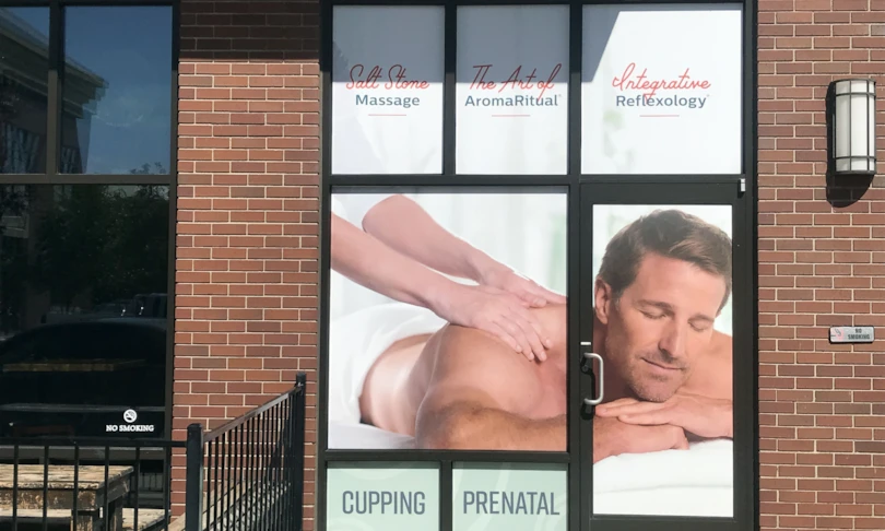 Window graphics for marketing and privacy