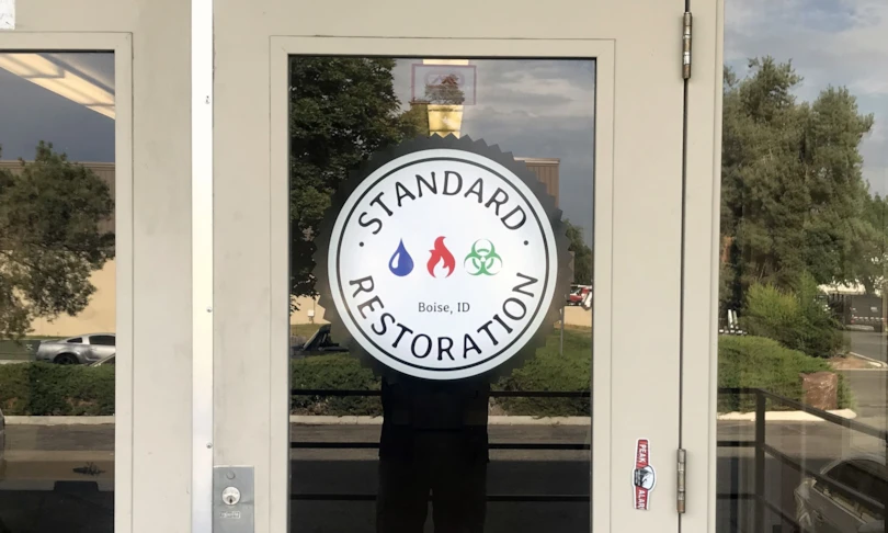 Full color, laminated door graphics