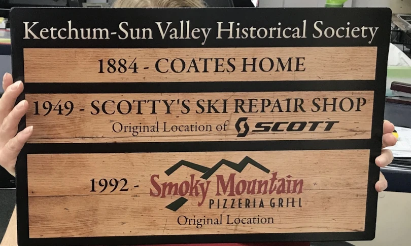 Custom designed historic building sign