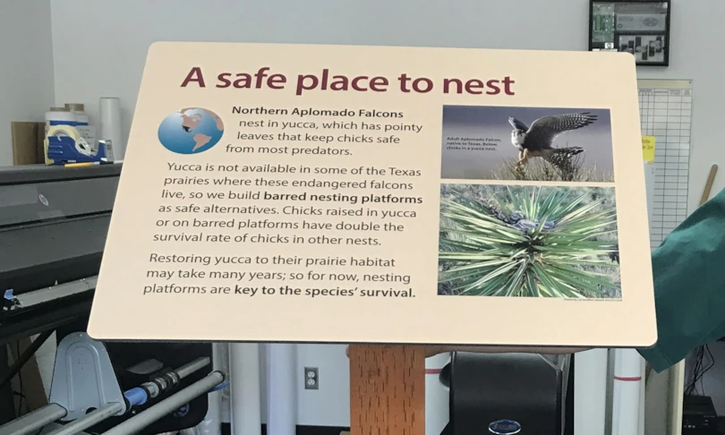 Custom park sign for walking path