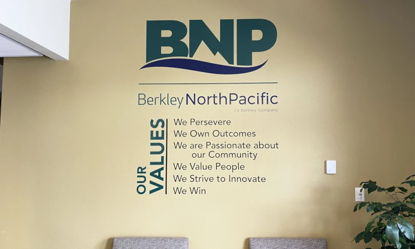 Full color, digitally printed wall lettering