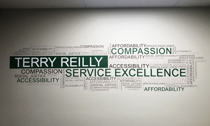 Cut Vinyl graphics on interior wall