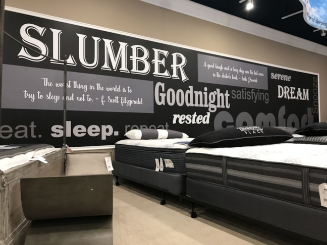 Custom large interior vinyl lettering word wall