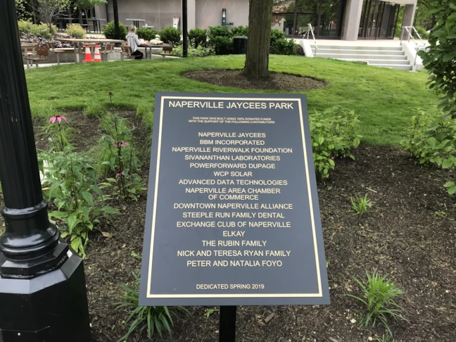 Custom dedication bronze cast plaque