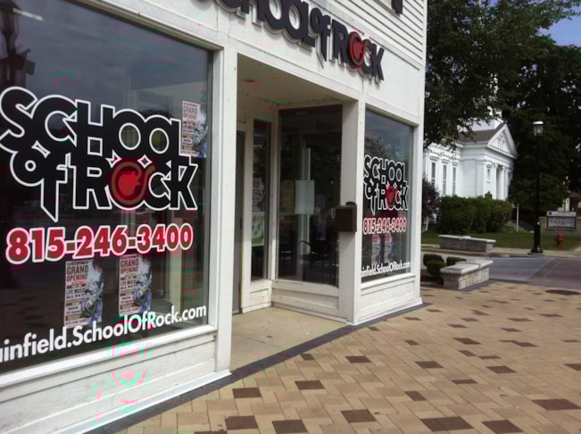School of Rock Window Graphics in Plainfield