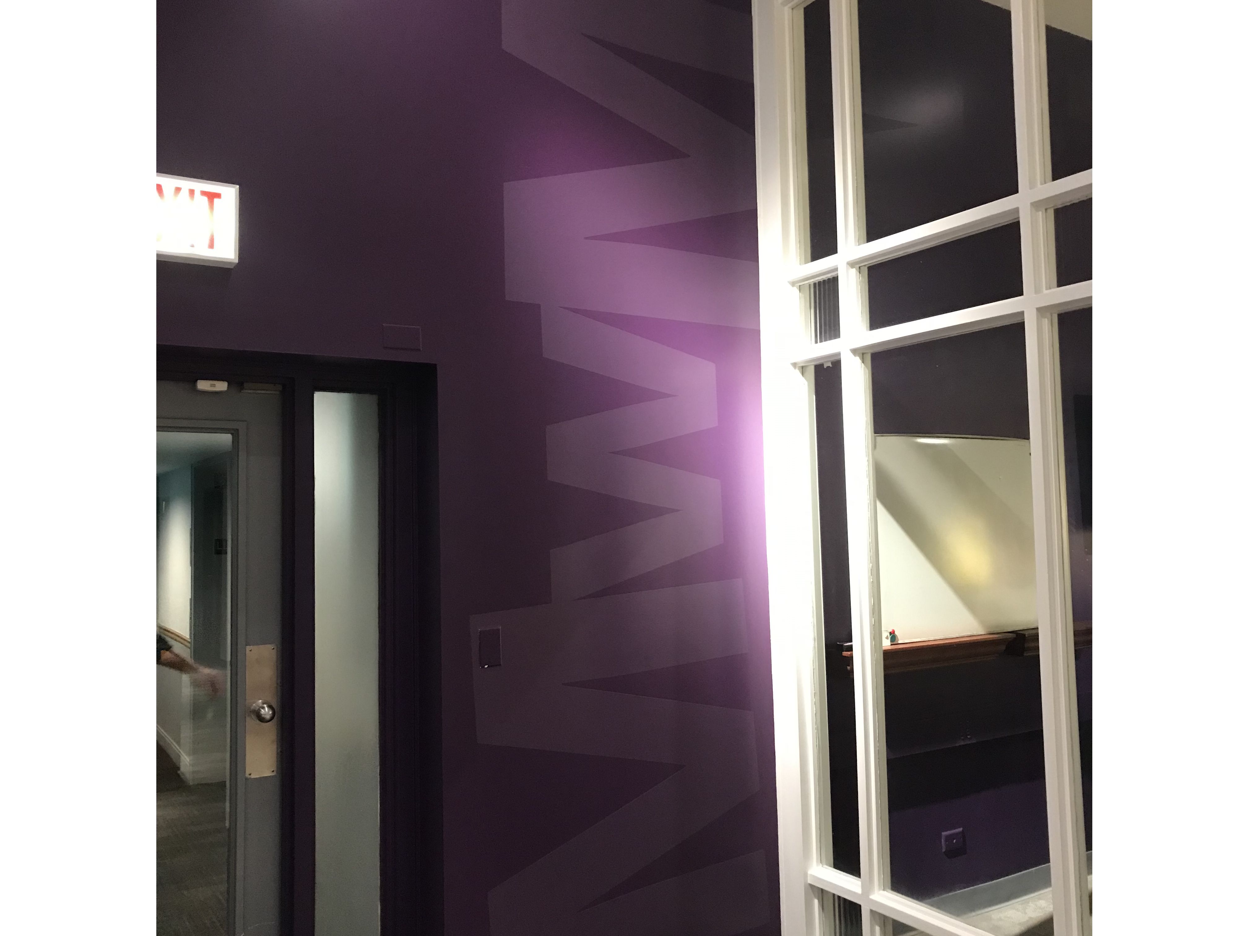 Custom printed logo, cut to shape wall graphic in Chicago Loop