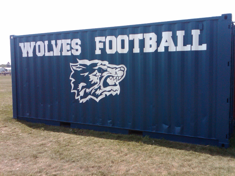 Oswego East Wolves trailer, painted and branded!