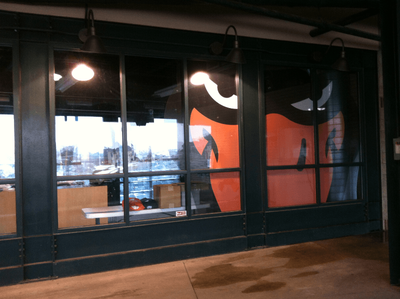 Joliet logo window film