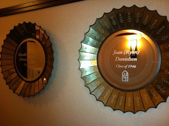 Joliet frosted lettering