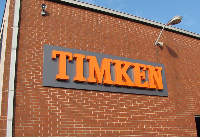 Timken: Metal fabricated letters