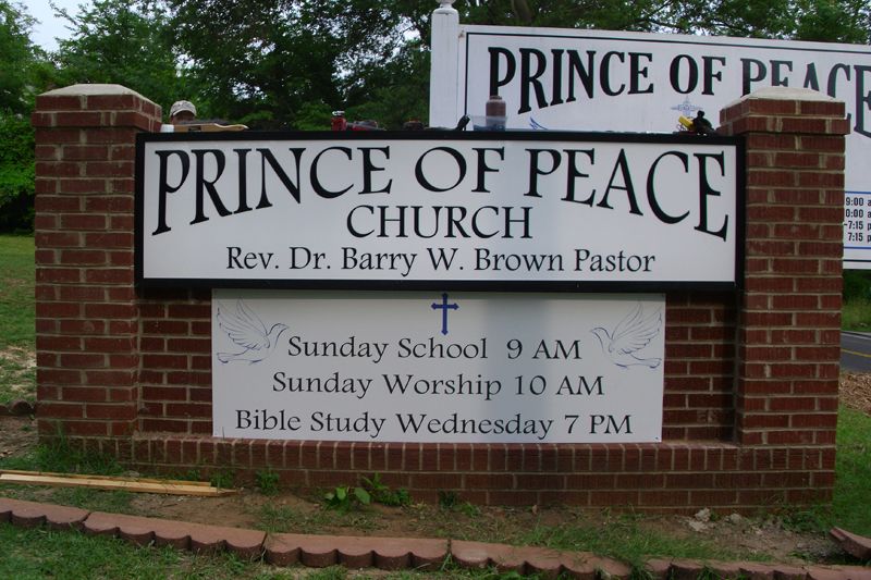 Prince of Peace Church: Custom cabinet with polymetal face