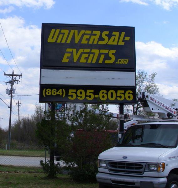Universal Events, Pan Face Pole Sign